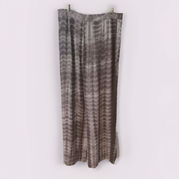 ZARA NWT Tie Dye Linen Wrap Pants Womens Large Wide Leg Lagenlook Boho Beachy - Picture 12 of 16